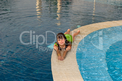 girl in swimming pool