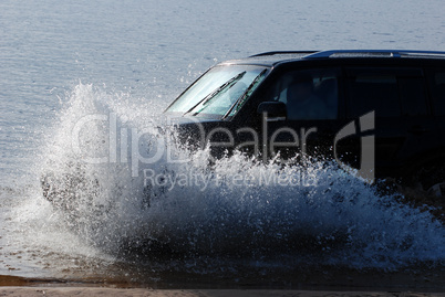 car in water drops