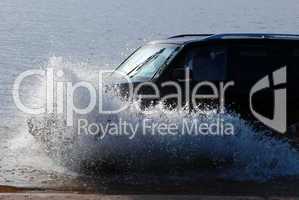 car in water drops