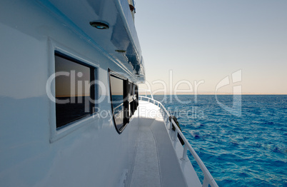 private Yacht Under Sail in red sea