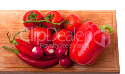 only red vegetables