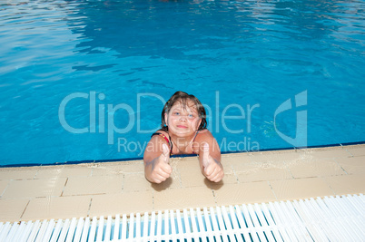 girl in swimming pool