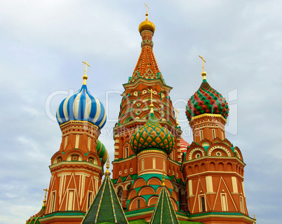 St. Basil's Cathedral on Red square, Moscow, Russia