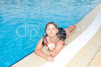 girl in swimming pool