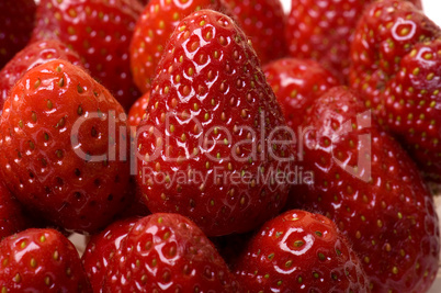 Fresh and tasty strawberries isolated on white background