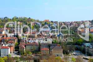 Residential area in Stuttgart city center, Panoramic view