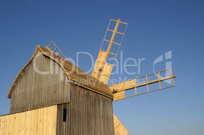 Wooden windmill