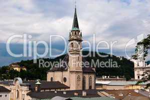 Salzburg church panoramic view, Austria