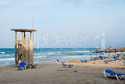 Majorca beach in the evening, Spain