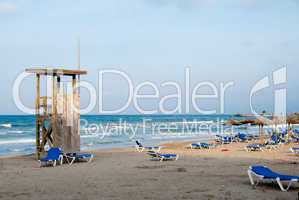 Majorca beach in the evening, Spain