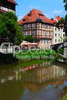 Calm cityscape in Bamberg old town, Bavaria, Germany