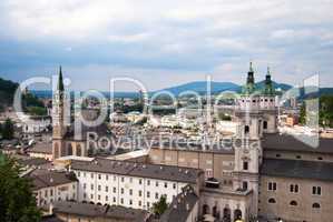 Salzburg and alps panoramic view, Austria