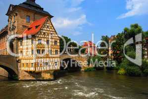 Bridge town hall in Bamberg, Bavaria, Germany