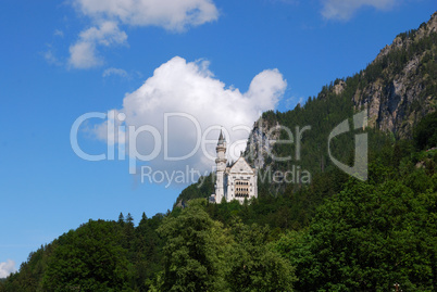 Castle Neuschwanstein - panoramic view, southern Bavaria