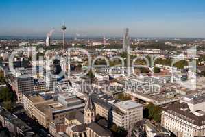 Cologne cityscape from Cologne cathedral