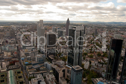 Frankfurt downtown from the skyscraper, Frankfurt