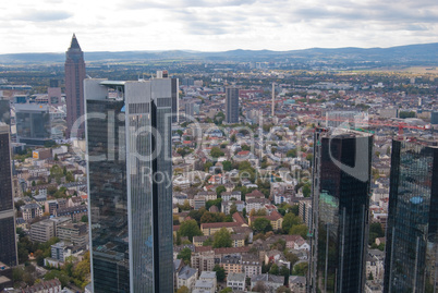 Frankfurt downtown and bank district