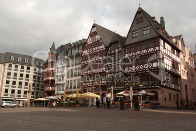 Medieval buildings on Frankfurt market square