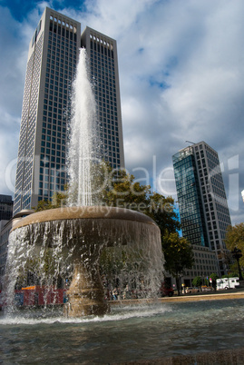Fountain in Frankfurt downtown