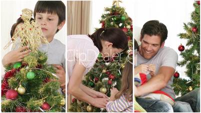 Familie bei Weihnachten