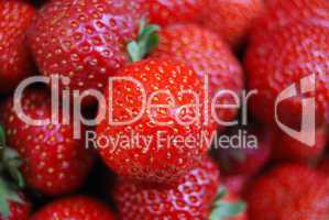 Ripe strawberrys close up