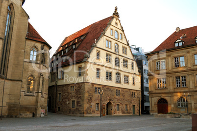 Large medieval house in the center of Stuttgart, Germany