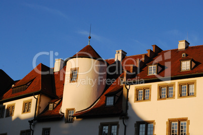 Medieval houses exterior, Stuttgart, Germany