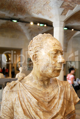 Mans bust in Louvre