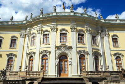 Entrance to royal palace close-up. Ludwigsburg, South Germany