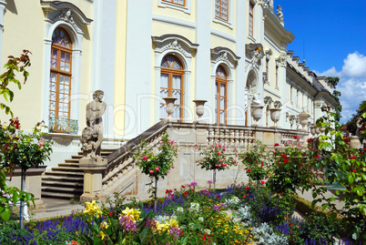 Entrance to royal palace -  side view. Ludwigsburg, South German