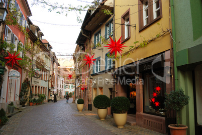 Street of Freiburg old town, Germany