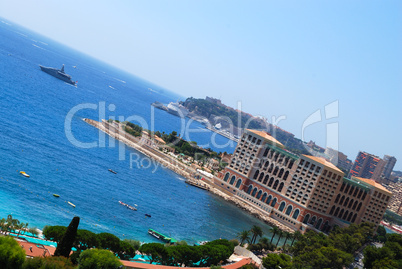 Monaco luxury hotel and the beach