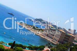 Monaco luxury hotel and the beach