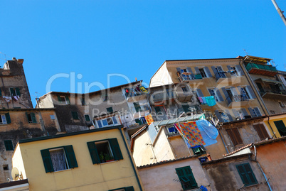 Facade of residential house, Italy