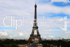 Eiffel tower and Paris city center