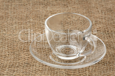 Coffee pair of transparent glass