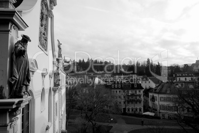 Ornate church facade in Baden-Baden