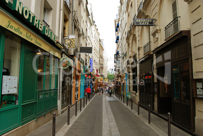Street of Latin Quarter (Quartier latin) in Paris