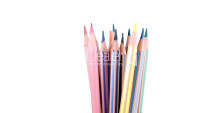 Colorful rotating crayons, loopable