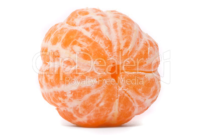 Juicy tangerine on a white background