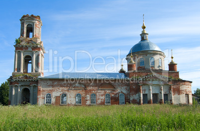 Dilapidated church in Moscow suburbs.