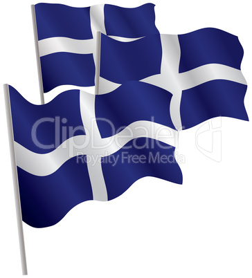 Greece 3d flag.