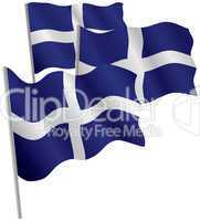 Greece 3d flag.