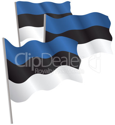 Estonia 3d flag.