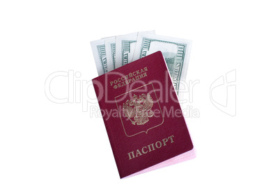 The passport and dollars