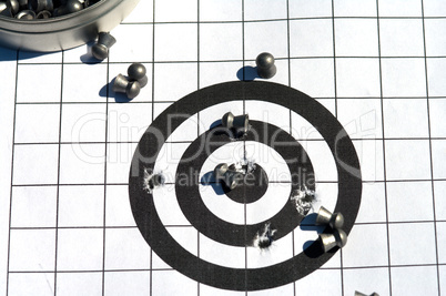 Target and bullets.