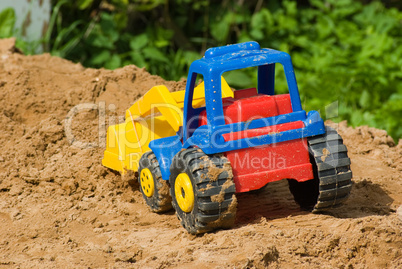 Toy tractor.