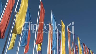 Colorful banners waving to the wind