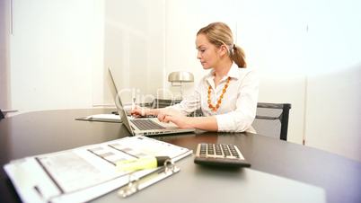 young woman at work