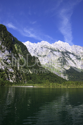 Der Königssee in den bayrischen Alpen
